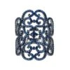 Latelita Countess Filigree Cocktail Ring Sapphire Silver