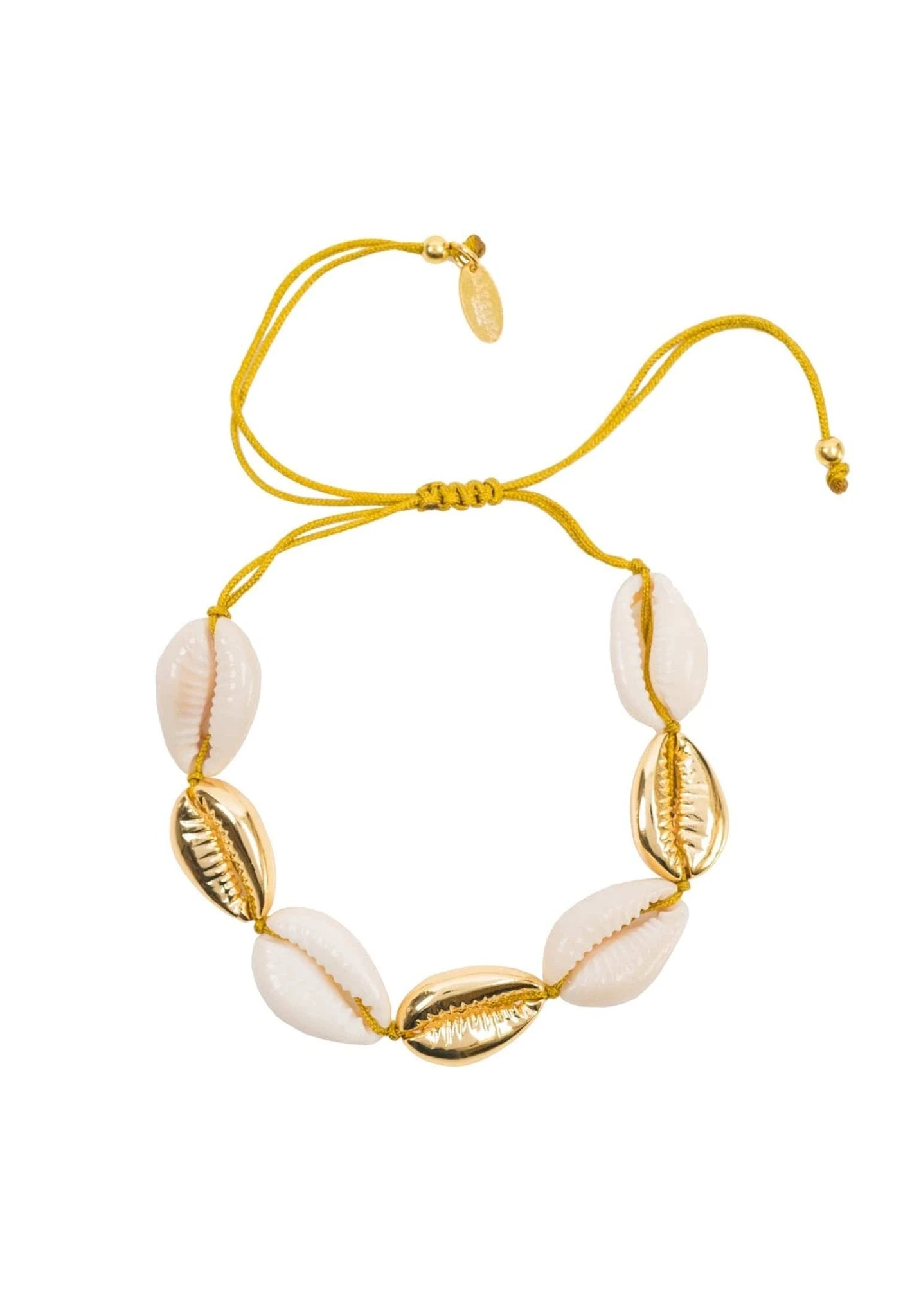 Latelita Cowrie Multi Shell Macrame Bracelet Gold 1 Latelita Cowrie Multi Shell Macrame Bracelet Gold