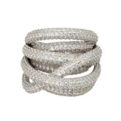 Latelita Crossover Multi-Strand Cocktail Ring Silver 11 Latelita Crossover Multi-Strand Cocktail Ring Silver -Ornavique Sales crossover multi strand cocktail ring silver 981800