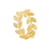 Latelita Curled Vine Leaf Adjustable Ring Gold