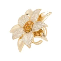 Latelita Daisy Flower Ring Gold