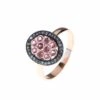 Latelita Diamond Pink Tourmaline Oval Ring