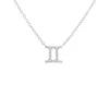 Latelita Diamond Zodiac Silver Necklace Gemini