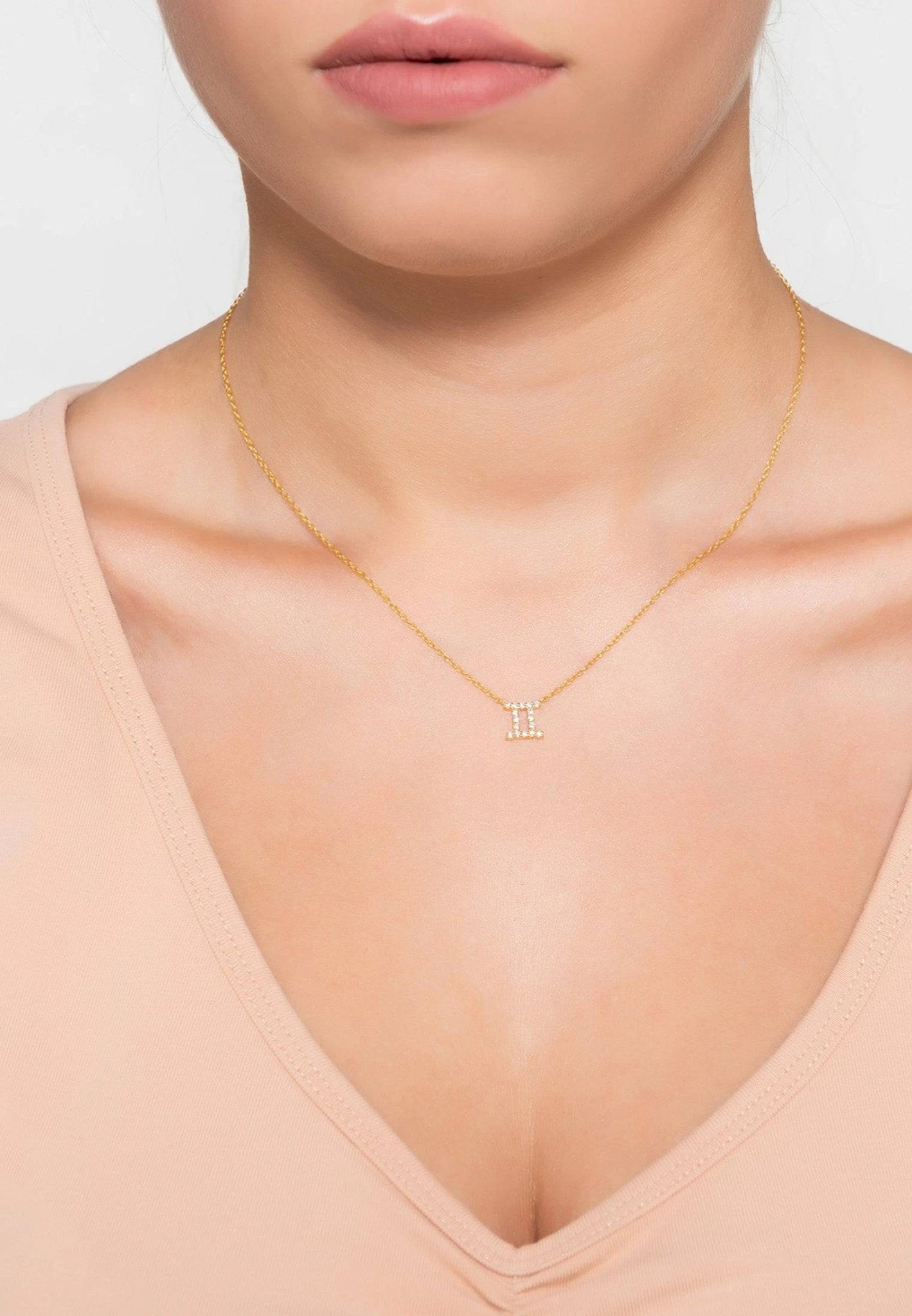 Latelita Diamond Zodiac Silver Necklace Gemini 2 Latelita Diamond Zodiac Silver Necklace Gemini - Image 2