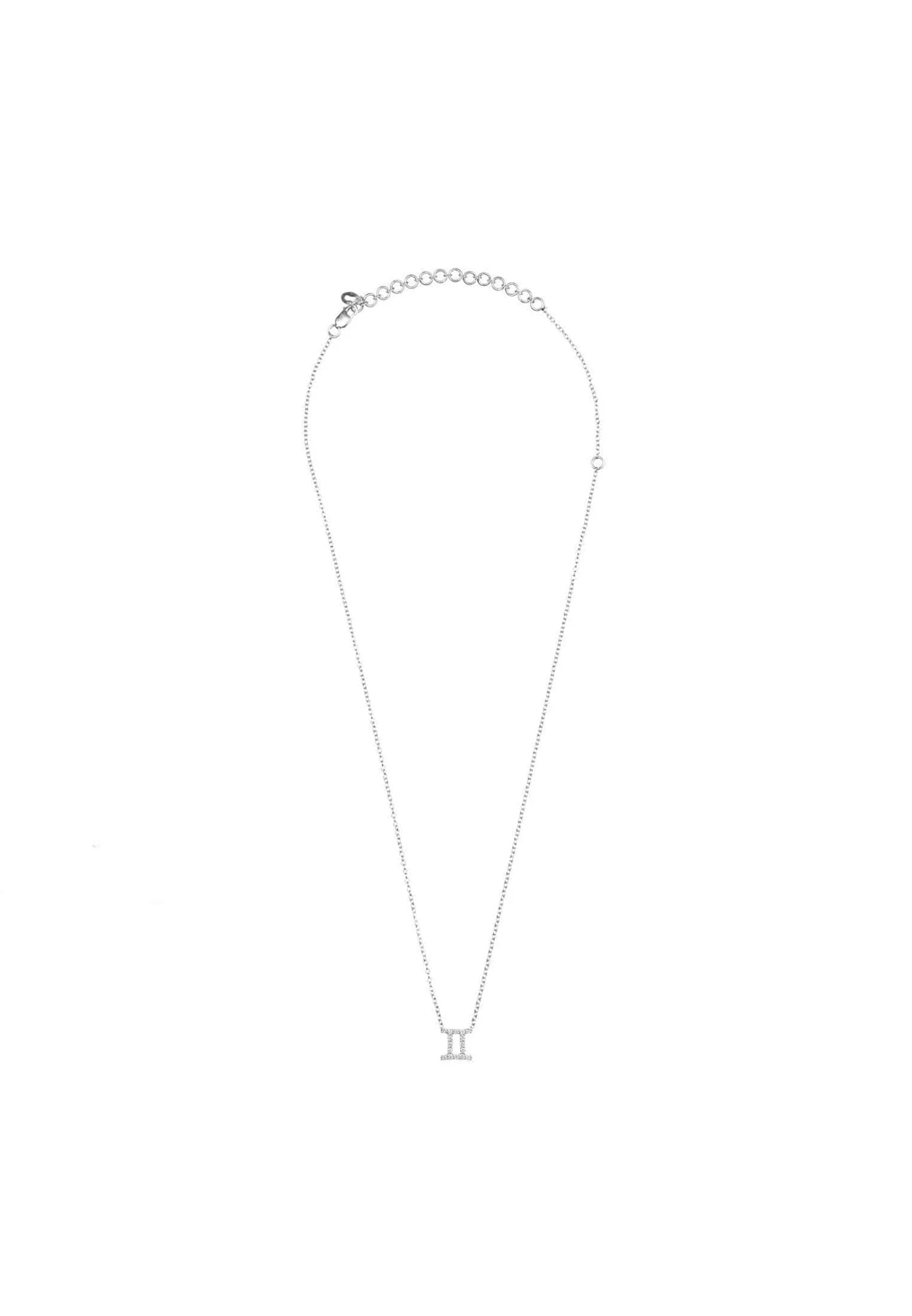Latelita Diamond Zodiac Silver Necklace Gemini 4 Latelita Diamond Zodiac Silver Necklace Gemini - Image 4
