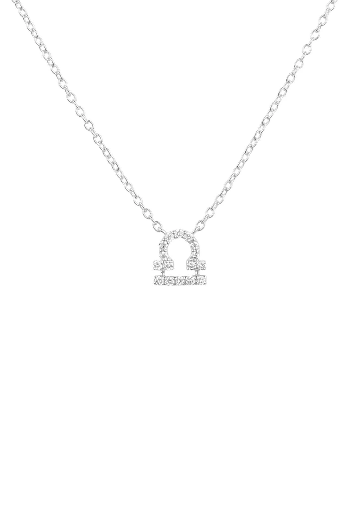 Latelita Diamond Zodiac Silver Necklace Libra 1 Latelita Diamond Zodiac Silver Necklace Libra