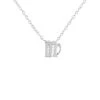 Latelita Diamond Zodiac Silver Necklace Virgo