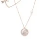 Latelita Dragon Fly Mother Of Pearl Layered Necklace Rosegold