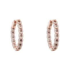 Latelita Duchess Hoop Earrings Rosegold Champagne