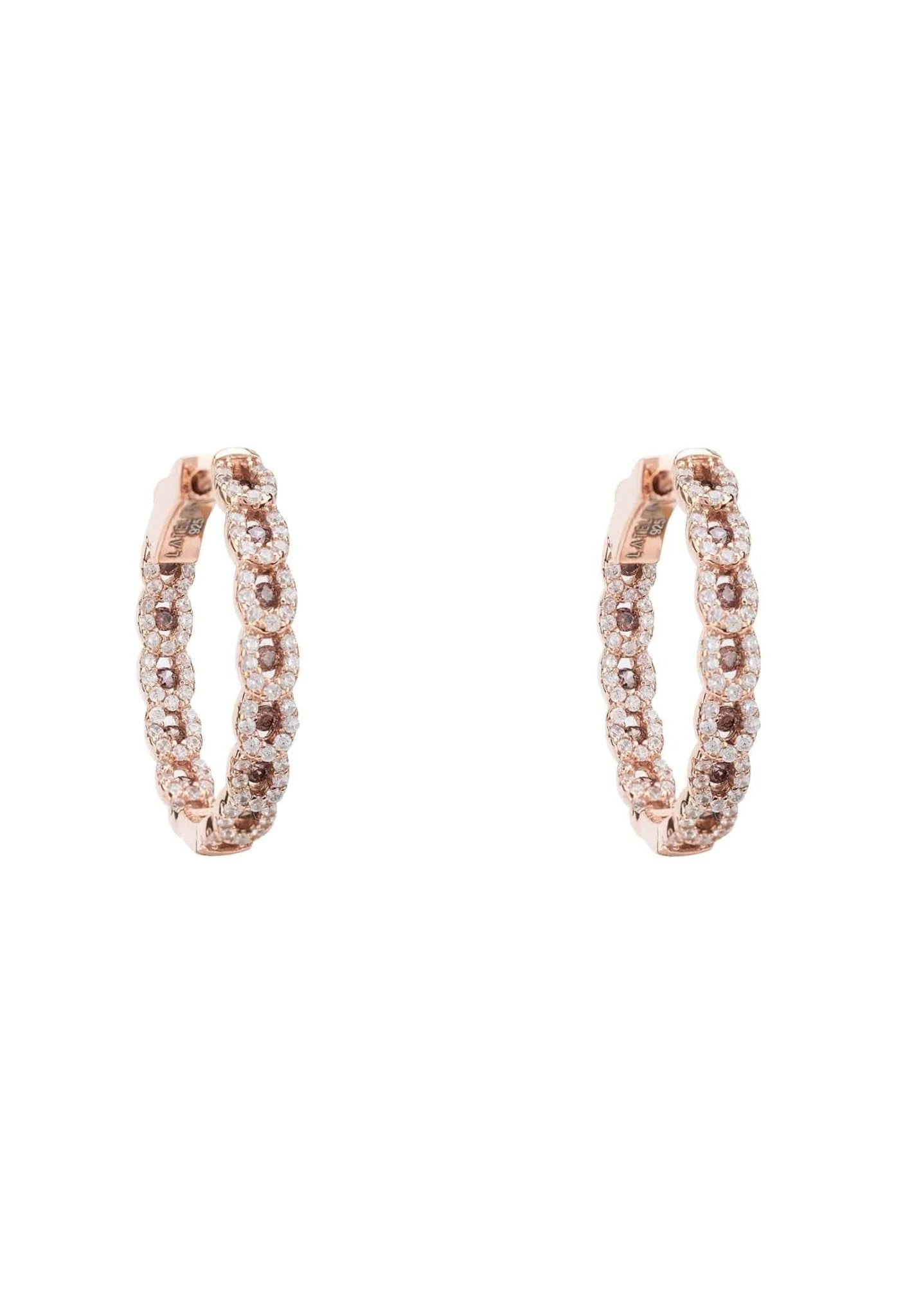 Latelita Duchess Hoop Earrings Rosegold Champagne 1 Latelita Duchess Hoop Earrings Rosegold Champagne