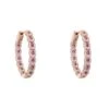 Latelita Duchess Hoop Earrings Rosegold Ruby Pink