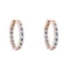 Latelita Duchess Hoop Earrings Rosegold Sapphire Blue