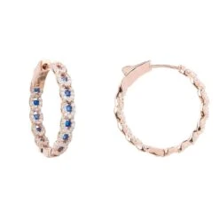 Latelita Duchess Hoop Earrings Rosegold Sapphire Blue 6 Latelita Duchess Hoop Earrings Rosegold Sapphire Blue -Ornavique Sales duchess hoop earrings rosegold sapphire blue 772386