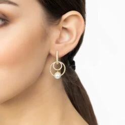 Latelita Eternal Circles Pearl Earrings Silver -Ornavique Sales eternal circles pearl earrings silver 726552