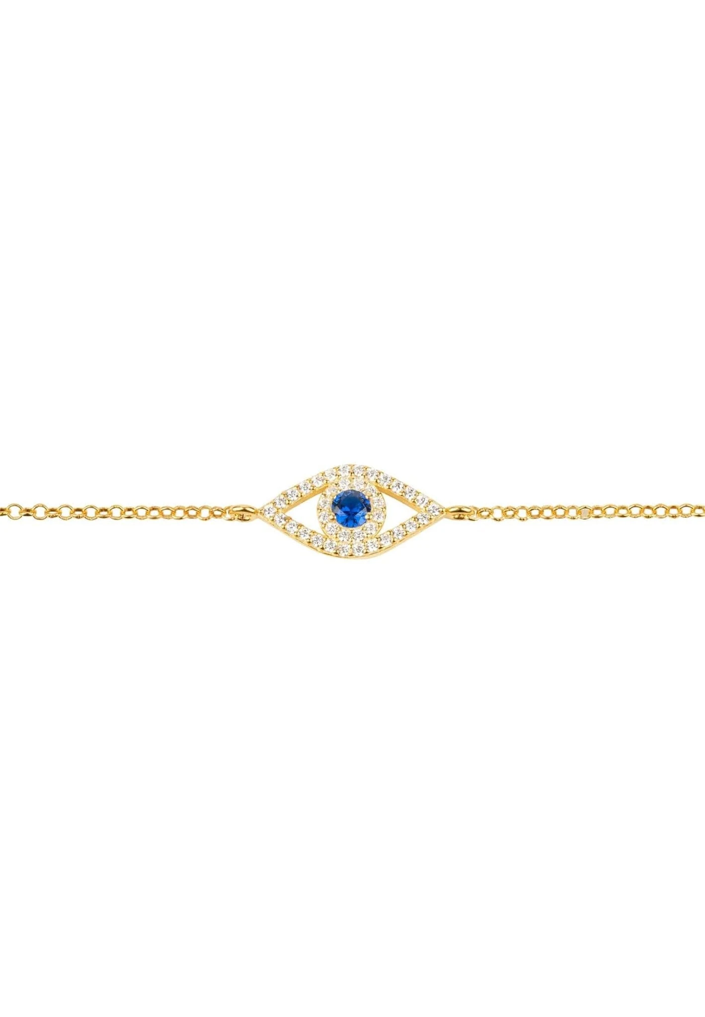Latelita Evil Eye Elliptical Bracelet Blue Gold 3 Latelita Evil Eye Elliptical Bracelet Blue Gold - Image 3