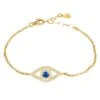 Latelita Evil Eye Elliptical Bracelet Blue Gold