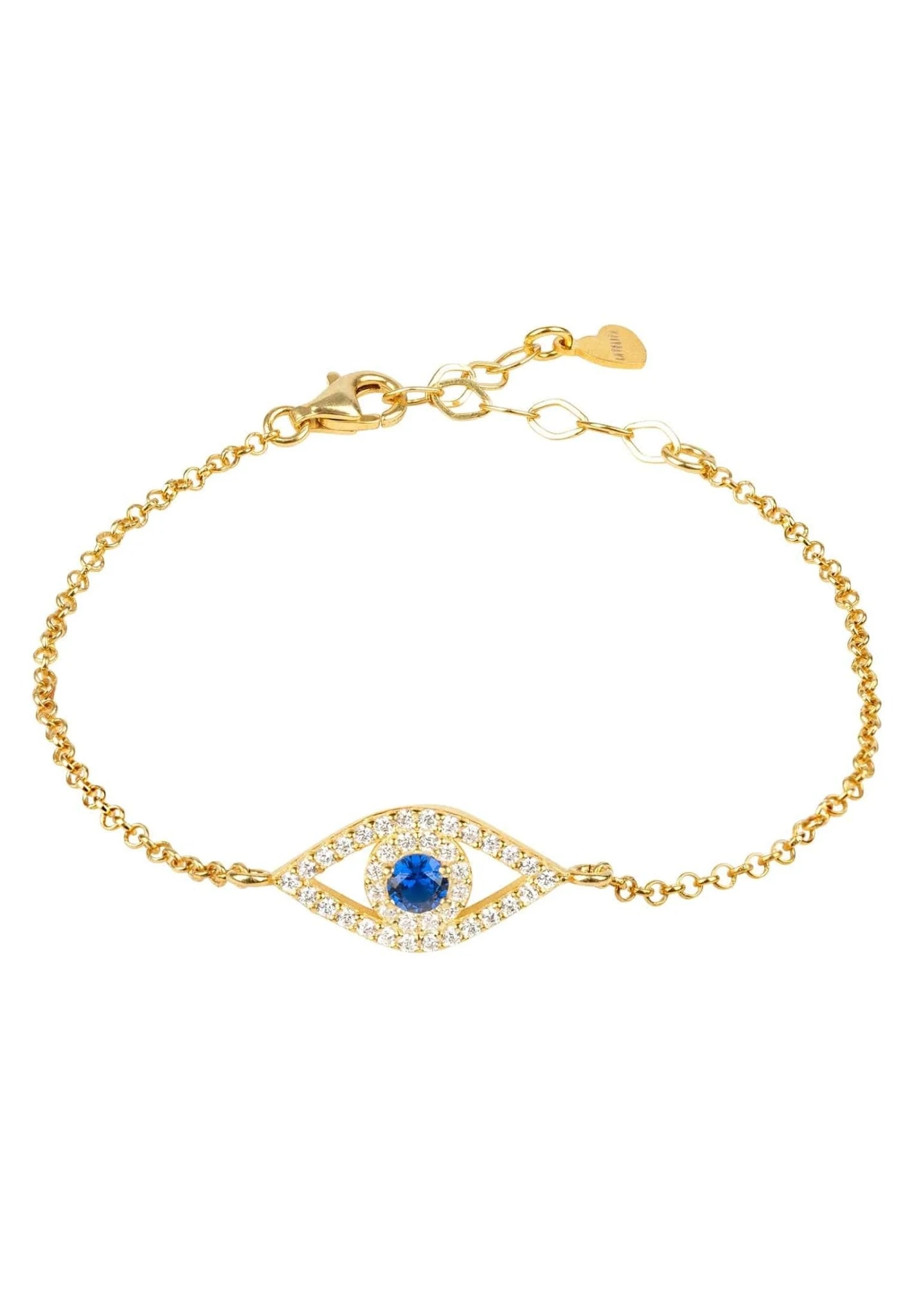 Latelita Evil Eye Elliptical Bracelet Blue Gold 1 Latelita Evil Eye Elliptical Bracelet Blue Gold
