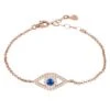 Latelita Evil Eye Elliptical Bracelet Blue Rosegold