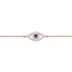 Latelita Evil Eye Elliptical Bracelet Blue Rosegold -Ornavique Sales evil eye elliptical bracelet blue rosegold 357415