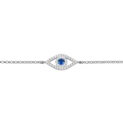 Latelita Evil Eye Elliptical Bracelet Blue Silver -Ornavique Sales evil eye elliptical bracelet blue silver 674189