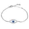 Latelita Evil Eye Elliptical Bracelet Blue Silver