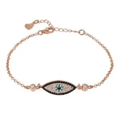 Latelita Evil Eye Elliptical Bracelet Rosegold