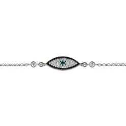 Latelita Evil Eye Elliptical Bracelet Silver -Ornavique Sales evil eye elliptical bracelet silver 272039