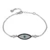 Latelita Evil Eye Elliptical Bracelet Silver