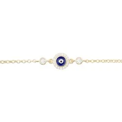 Latelita Evil Eye Enamel Dark Blue Bracelet Gold -Ornavique Sales evil eye enamel dark blue bracelet gold 393908