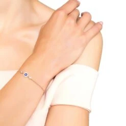Latelita Evil Eye Enamel Dark Blue Bracelet Rosegold 6 Latelita Evil Eye Enamel Dark Blue Bracelet Rosegold -Ornavique Sales evil eye enamel dark blue bracelet rosegold 625124