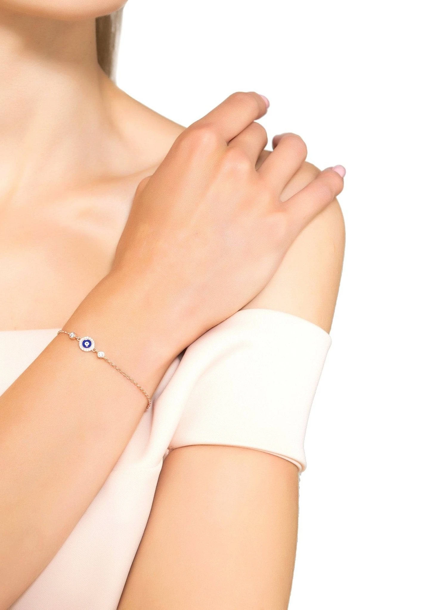 Latelita Evil Eye Enamel Dark Blue Bracelet Rosegold 3 Latelita Evil Eye Enamel Dark Blue Bracelet Rosegold - Image 3