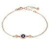 Latelita Evil Eye Enamel Dark Blue Bracelet Rosegold