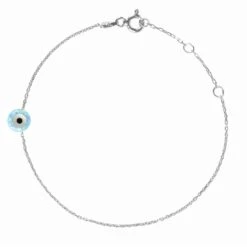 Latelita Evil Eye Mini Opalite Bracelet Silver