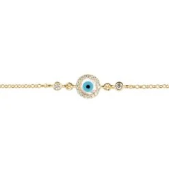 Latelita Evil Eye Round Mother Of Pearl Gemstone Bracelet Gold -Ornavique Sales evil eye round mother of pearl gemstone bracelet gold 186268