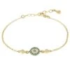 Latelita Evil Eye Turquoise Blue Gemstone Bracelet Gold
