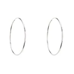 Latelita Extra Large Silver Hoop Earrings