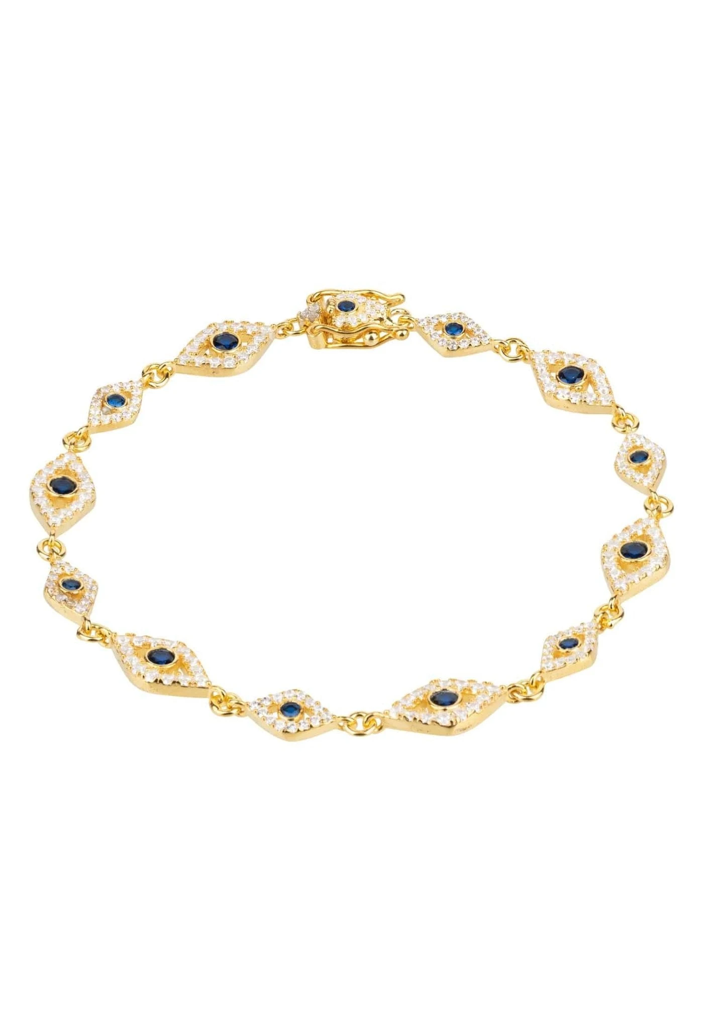 Latelita Eye Sparkling Tennis Bracelet Gold 1 Latelita Eye Sparkling Tennis Bracelet Gold