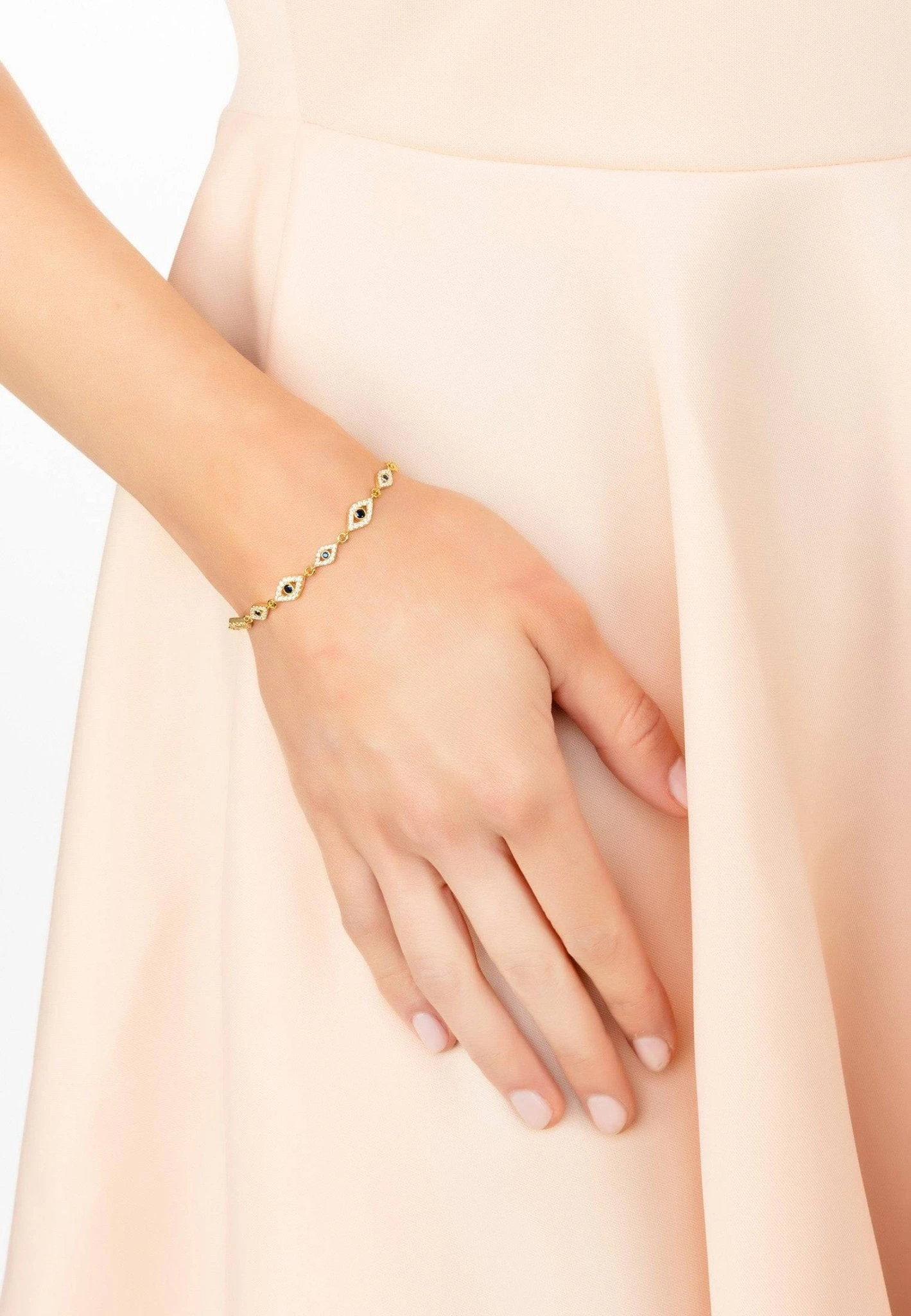 Latelita Eye Sparkling Tennis Bracelet Gold 2 Latelita Eye Sparkling Tennis Bracelet Gold - Image 2