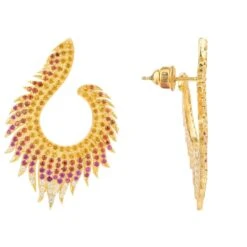 Latelita Flame Earrings Golden Fire Gold -Ornavique Sales flame earrings golden fire gold 894996