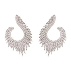 Latelita Flame Hoop Earrings Silver