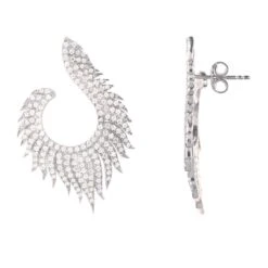 Latelita Flame Hoop Earrings Silver -Ornavique Sales flame hoop earrings silver 798726