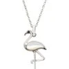 Latelita Flamingo Pearl Necklace Silver