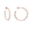 Latelita Floating Sparkles Large Hoop Earrings Rosegold