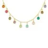 Latelita Florence Multi Coloured Gemstone Necklace Gold