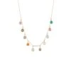 Latelita Florence Multi Coloured Gemstone Necklace Rosegold