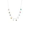 Latelita Florence Multi Coloured Gemstone Necklace Silver