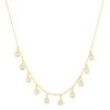 Latelita Florence Round Gemstone Necklace Gold Rose Quartz