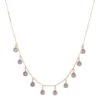 Latelita Florence Round Gemstone Necklace Rosegold Amethyst