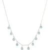 Latelita Florence Round Gemstone Necklace Silver Blue Topaz