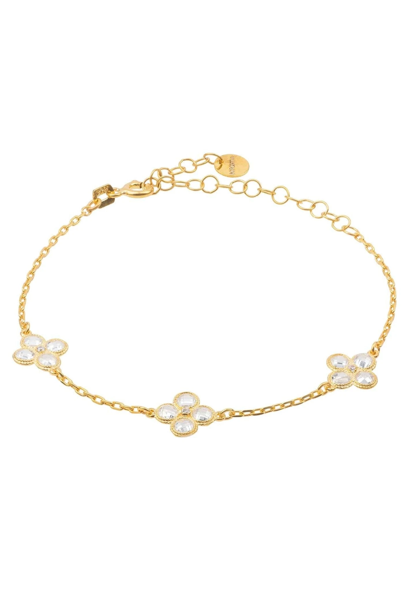 Latelita Flower Clover Triple Bracelet Gold 1 Latelita Flower Clover Triple Bracelet Gold